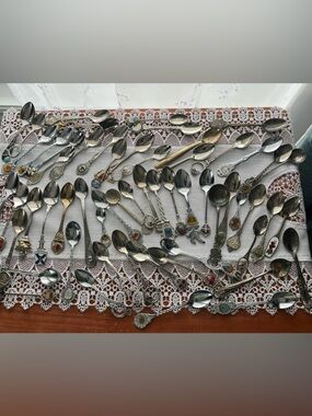 Souvenir Spoon Collection Lot of 58 Various Spoons